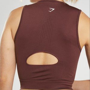 Gymshark Sweat Seamless Midi Tank- Baked Maroon